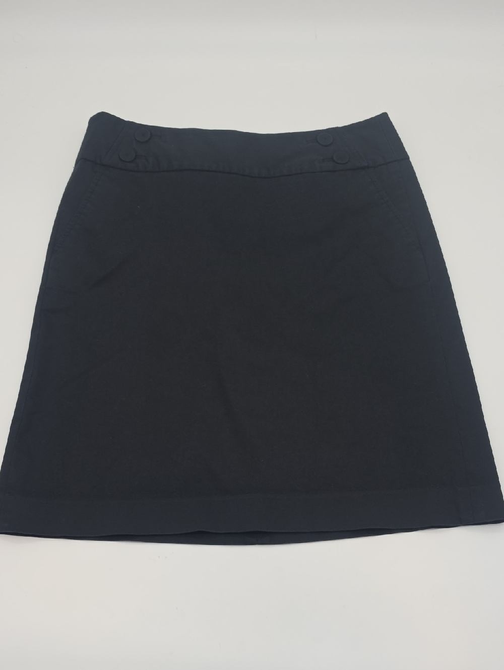 The Limited Black Mini Skirt with Button-Trim Waist